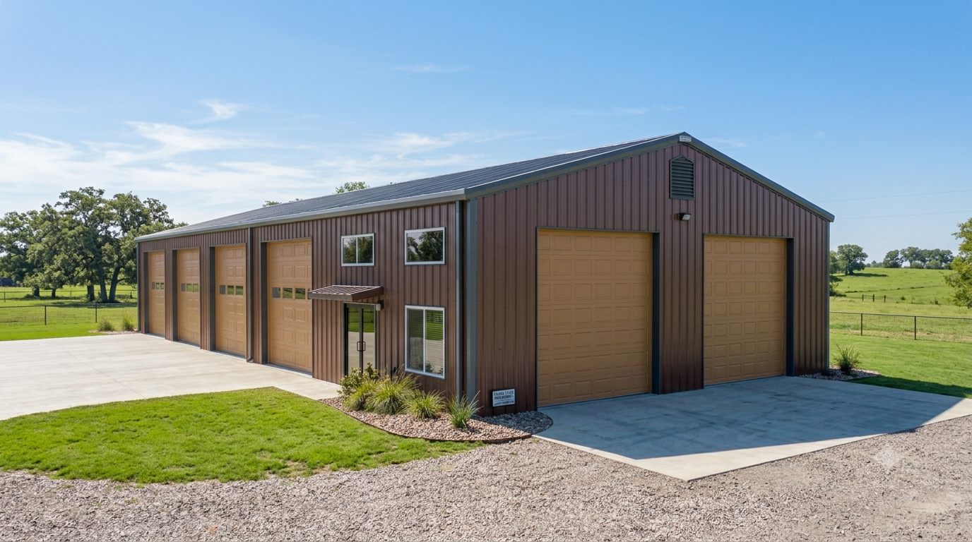 Modern steel building