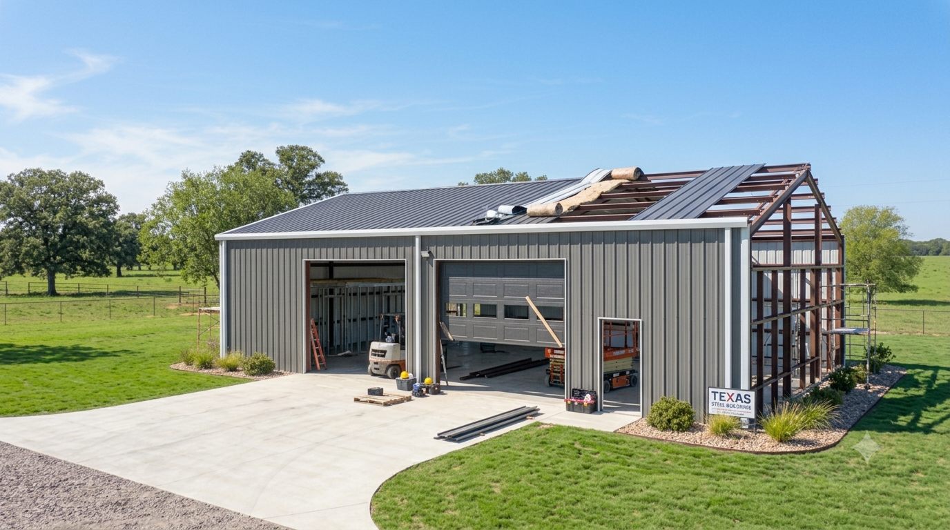 Metal building representative of Nueces County, Texas